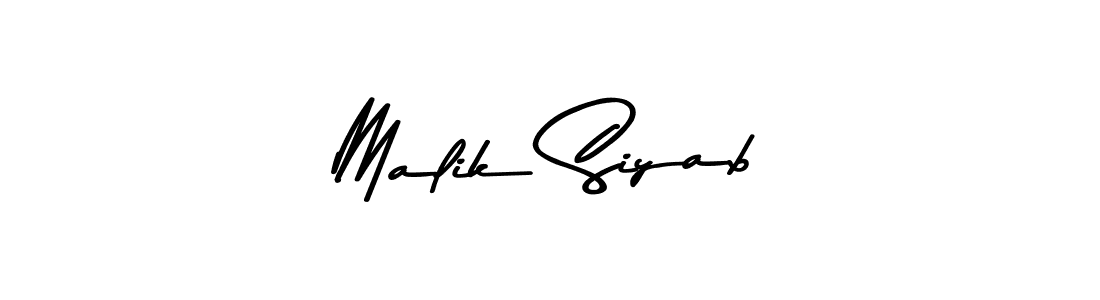 Design your own signature with our free online signature maker. With this signature software, you can create a handwritten (Asem Kandis PERSONAL USE) signature for name Malik Siyab. Malik Siyab signature style 9 images and pictures png