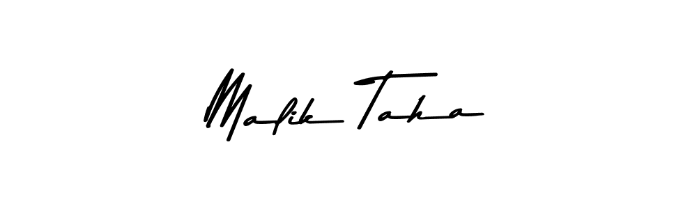 Use a signature maker to create a handwritten signature online. With this signature software, you can design (Asem Kandis PERSONAL USE) your own signature for name Malik Taha. Malik Taha signature style 9 images and pictures png