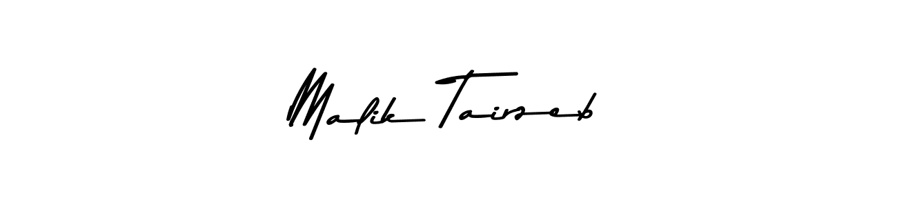 How to make Malik Tairzeb name signature. Use Asem Kandis PERSONAL USE style for creating short signs online. This is the latest handwritten sign. Malik Tairzeb signature style 9 images and pictures png