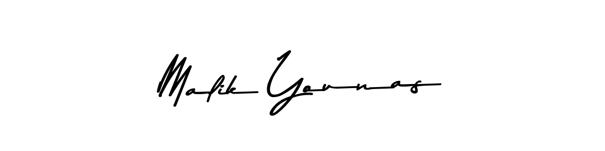 Design your own signature with our free online signature maker. With this signature software, you can create a handwritten (Asem Kandis PERSONAL USE) signature for name Malik Younas. Malik Younas signature style 9 images and pictures png