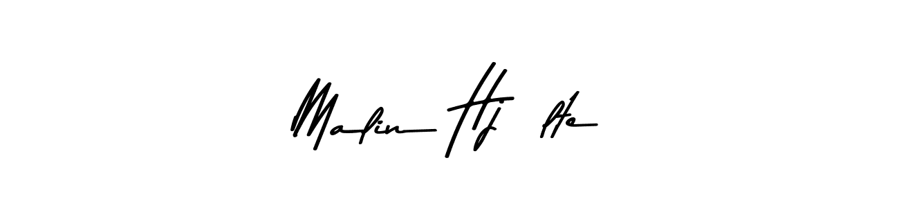 Create a beautiful signature design for name Malin Hjälte. With this signature (Asem Kandis PERSONAL USE) fonts, you can make a handwritten signature for free. Malin Hjälte signature style 9 images and pictures png