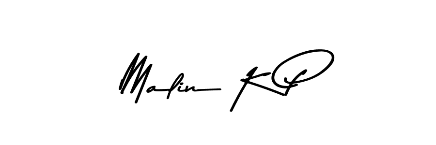 Use a signature maker to create a handwritten signature online. With this signature software, you can design (Asem Kandis PERSONAL USE) your own signature for name Malin K P. Malin K P signature style 9 images and pictures png
