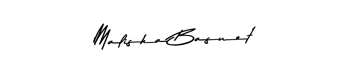 Malisha Basnet stylish signature style. Best Handwritten Sign (Asem Kandis PERSONAL USE) for my name. Handwritten Signature Collection Ideas for my name Malisha Basnet. Malisha Basnet signature style 9 images and pictures png