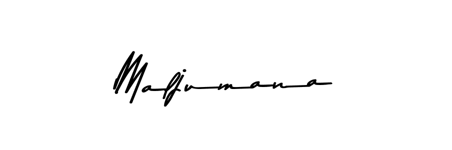 Create a beautiful signature design for name Maljumana. With this signature (Asem Kandis PERSONAL USE) fonts, you can make a handwritten signature for free. Maljumana signature style 9 images and pictures png