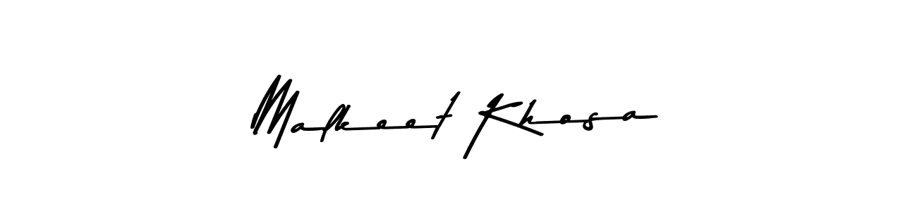 Make a beautiful signature design for name Malkeet Khosa. With this signature (Asem Kandis PERSONAL USE) style, you can create a handwritten signature for free. Malkeet Khosa signature style 9 images and pictures png