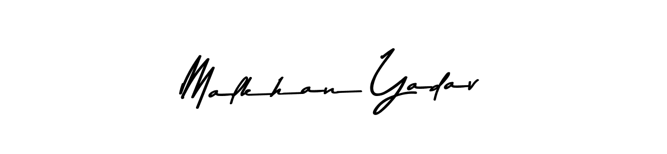 How to make Malkhan Yadav signature? Asem Kandis PERSONAL USE is a professional autograph style. Create handwritten signature for Malkhan Yadav name. Malkhan Yadav signature style 9 images and pictures png