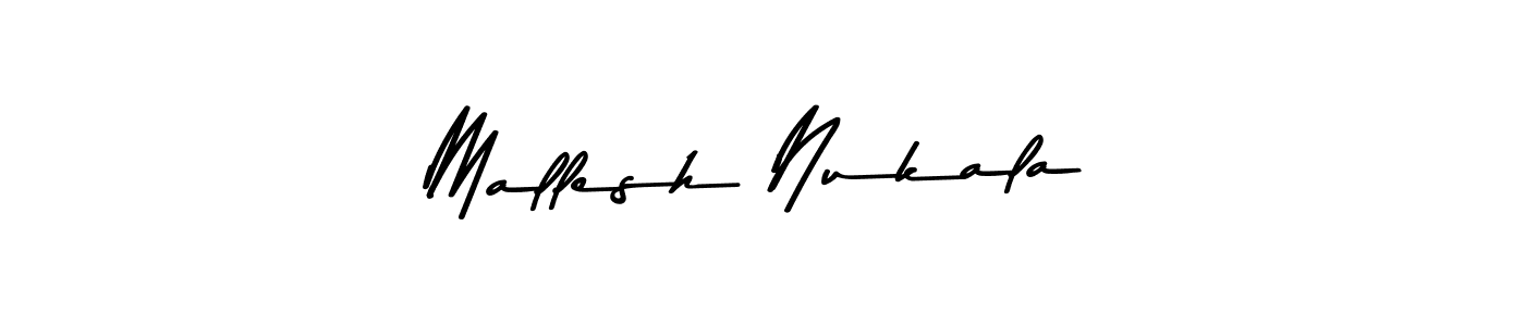 Use a signature maker to create a handwritten signature online. With this signature software, you can design (Asem Kandis PERSONAL USE) your own signature for name Mallesh Nukala. Mallesh Nukala signature style 9 images and pictures png