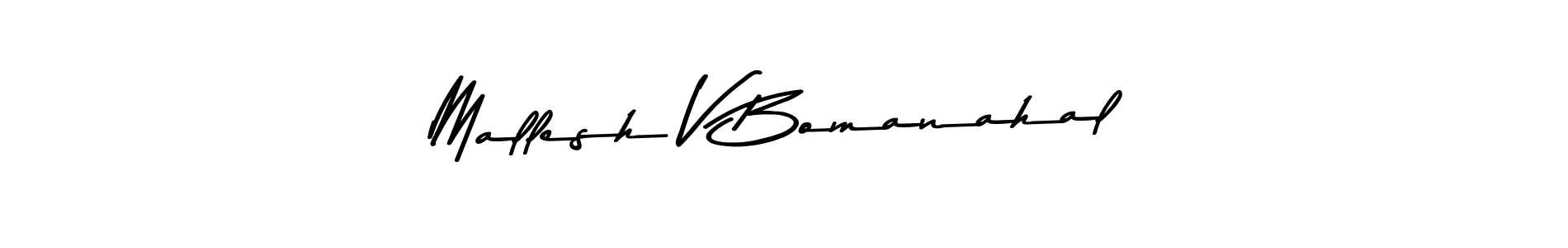 Design your own signature with our free online signature maker. With this signature software, you can create a handwritten (Asem Kandis PERSONAL USE) signature for name Mallesh V Bomanahal. Mallesh V Bomanahal signature style 9 images and pictures png