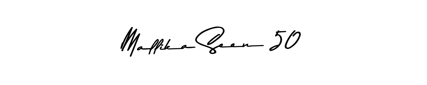 You should practise on your own different ways (Asem Kandis PERSONAL USE) to write your name (Mallika Seen 50) in signature. don't let someone else do it for you. Mallika Seen 50 signature style 9 images and pictures png