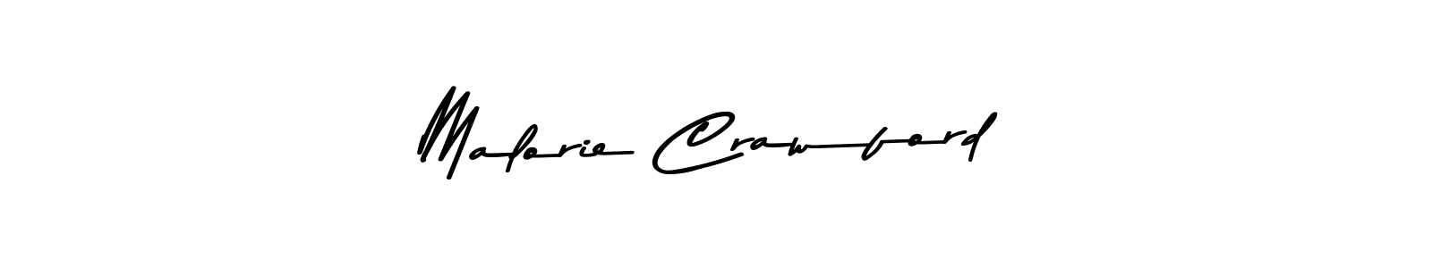 How to make Malorie Crawford name signature. Use Asem Kandis PERSONAL USE style for creating short signs online. This is the latest handwritten sign. Malorie Crawford signature style 9 images and pictures png