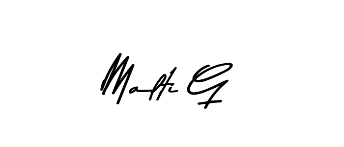 Also You can easily find your signature by using the search form. We will create Malti G name handwritten signature images for you free of cost using Asem Kandis PERSONAL USE sign style. Malti G signature style 9 images and pictures png