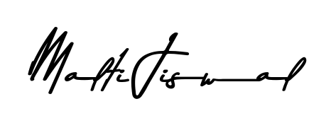 Try this chic Malti Jiswal handwritten sign style. Using Asem Kandis PERSONAL USE font elements, it gives your name a sleek, memorable identity. Malti Jiswal signature style 9 images and pictures png