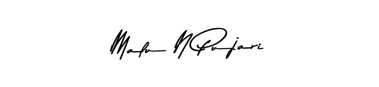 You should practise on your own different ways (Asem Kandis PERSONAL USE) to write your name (Malu N Pujari) in signature. don't let someone else do it for you. Malu N Pujari signature style 9 images and pictures png