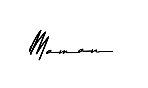 Design your own signature with our free online signature maker. With this signature software, you can create a handwritten (Asem Kandis PERSONAL USE) signature for name Maman. Maman signature style 9 images and pictures png