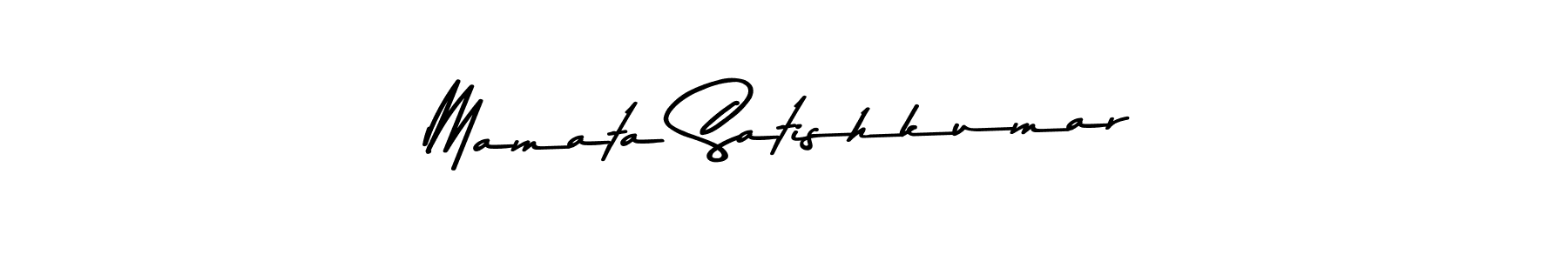 Asem Kandis PERSONAL USE is a professional signature style that is perfect for those who want to add a touch of class to their signature. It is also a great choice for those who want to make their signature more unique. Get Mamata Satishkumar name to fancy signature for free. Mamata Satishkumar signature style 9 images and pictures png