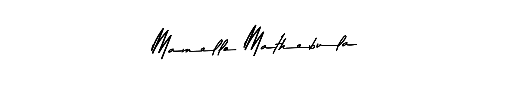 Create a beautiful signature design for name Mamello Mathebula. With this signature (Asem Kandis PERSONAL USE) fonts, you can make a handwritten signature for free. Mamello Mathebula signature style 9 images and pictures png