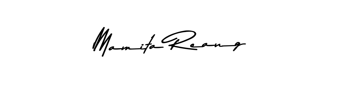 Create a beautiful signature design for name Mamita Reang. With this signature (Asem Kandis PERSONAL USE) fonts, you can make a handwritten signature for free. Mamita Reang signature style 9 images and pictures png