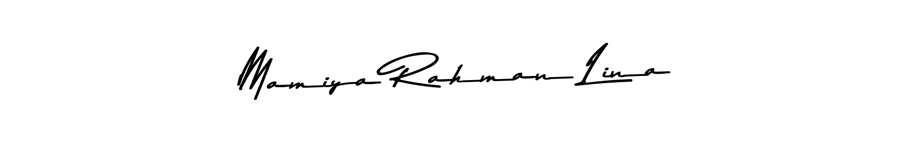 Make a beautiful signature design for name Mamiya Rahman Lina. Use this online signature maker to create a handwritten signature for free. Mamiya Rahman Lina signature style 9 images and pictures png