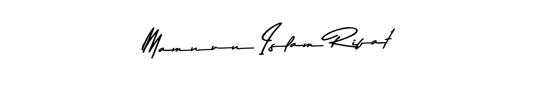 Make a beautiful signature design for name Mamnun Islam Rifat. With this signature (Asem Kandis PERSONAL USE) style, you can create a handwritten signature for free. Mamnun Islam Rifat signature style 9 images and pictures png