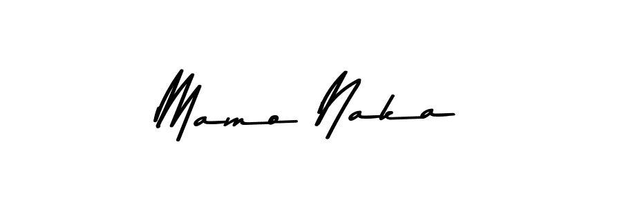 How to make Mamo Naka name signature. Use Asem Kandis PERSONAL USE style for creating short signs online. This is the latest handwritten sign. Mamo Naka signature style 9 images and pictures png