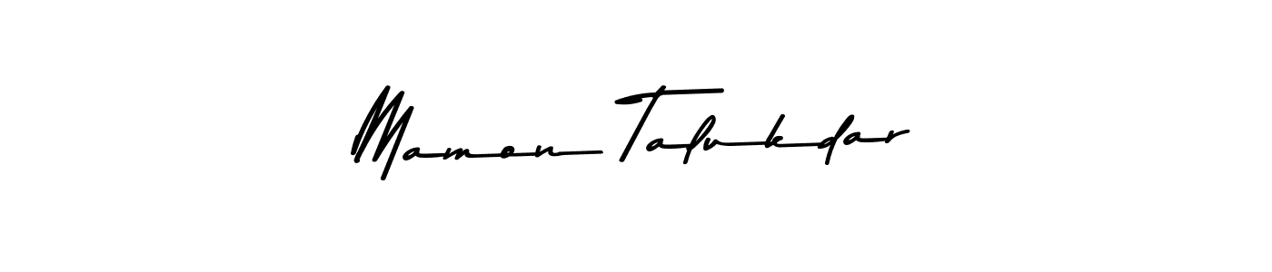 Make a beautiful signature design for name Mamon Talukdar. With this signature (Asem Kandis PERSONAL USE) style, you can create a handwritten signature for free. Mamon Talukdar signature style 9 images and pictures png