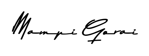 Enhance your business communications with Mampi Gorai signature in Asem Kandis PERSONAL USE lettering. Clean, modern, and universally compatible. Mampi Gorai signature style 9 images and pictures png
