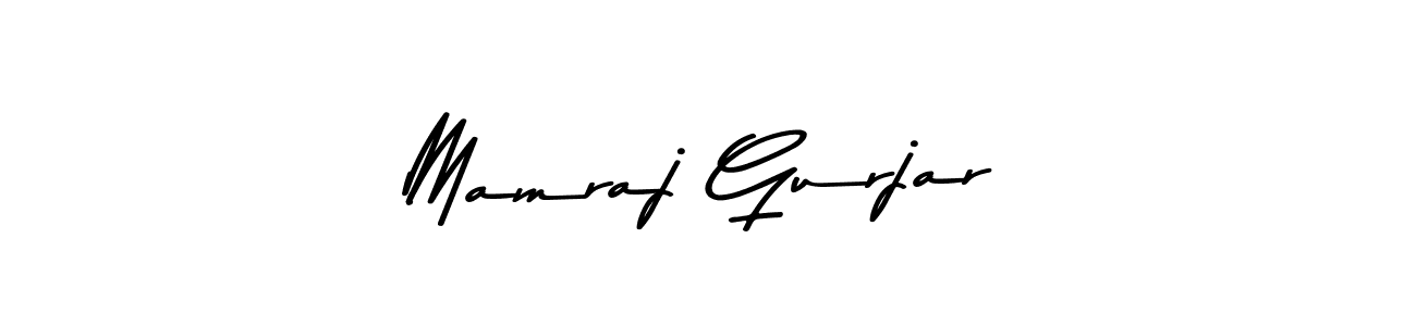 The best way (Asem Kandis PERSONAL USE) to make a short signature is to pick only two or three words in your name. The name Mamraj Gurjar include a total of six letters. For converting this name. Mamraj Gurjar signature style 9 images and pictures png