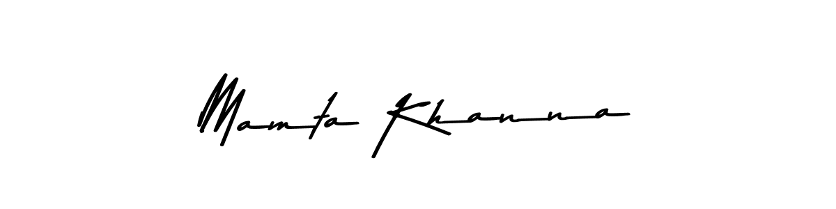 Make a beautiful signature design for name Mamta Khanna. With this signature (Asem Kandis PERSONAL USE) style, you can create a handwritten signature for free. Mamta Khanna signature style 9 images and pictures png