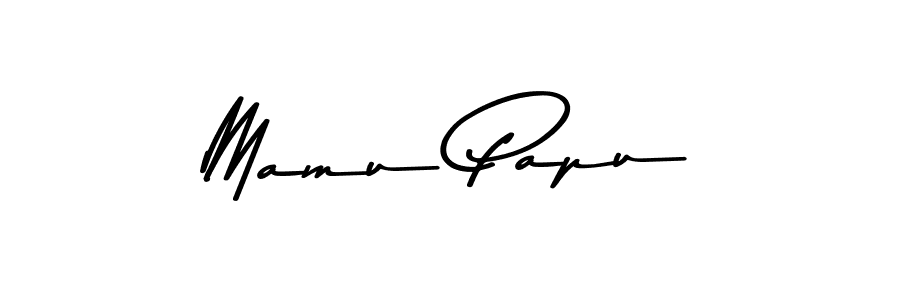 Create a beautiful signature design for name Mamu Papu. With this signature (Asem Kandis PERSONAL USE) fonts, you can make a handwritten signature for free. Mamu Papu signature style 9 images and pictures png