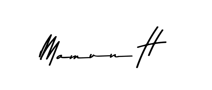 Mamun H stylish signature style. Best Handwritten Sign (Asem Kandis PERSONAL USE) for my name. Handwritten Signature Collection Ideas for my name Mamun H. Mamun H signature style 9 images and pictures png