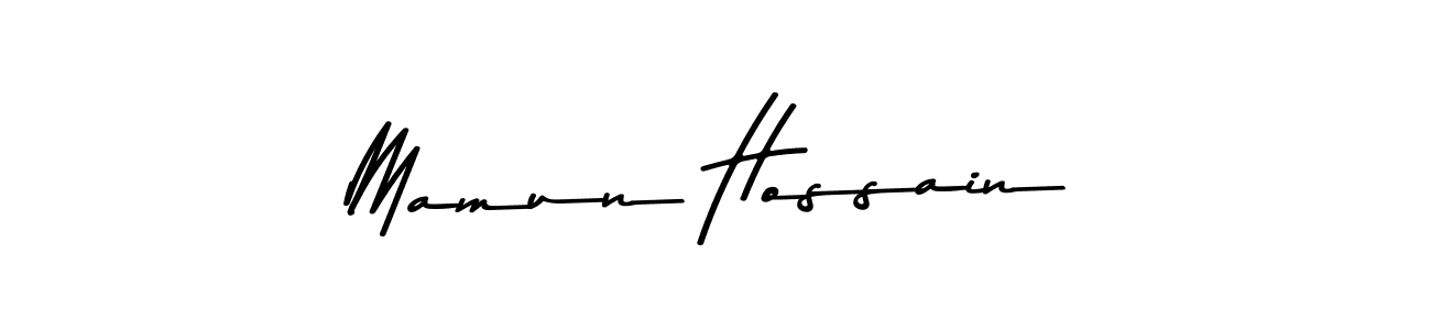 How to make Mamun Hossain name signature. Use Asem Kandis PERSONAL USE style for creating short signs online. This is the latest handwritten sign. Mamun Hossain signature style 9 images and pictures png