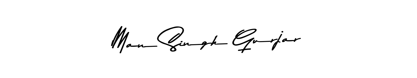 How to make Man Singh Gurjar name signature. Use Asem Kandis PERSONAL USE style for creating short signs online. This is the latest handwritten sign. Man Singh Gurjar signature style 9 images and pictures png