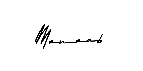 How to make Manaab signature? Asem Kandis PERSONAL USE is a professional autograph style. Create handwritten signature for Manaab name. Manaab signature style 9 images and pictures png