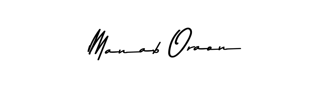 How to make Manab Oraon name signature. Use Asem Kandis PERSONAL USE style for creating short signs online. This is the latest handwritten sign. Manab Oraon signature style 9 images and pictures png