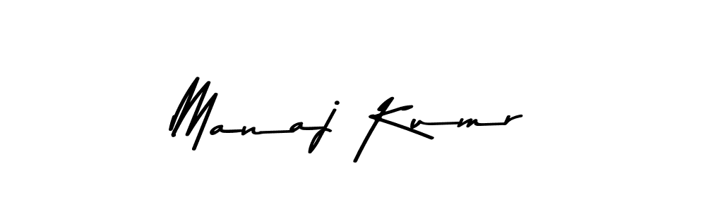 How to make Manaj Kumr name signature. Use Asem Kandis PERSONAL USE style for creating short signs online. This is the latest handwritten sign. Manaj Kumr signature style 9 images and pictures png