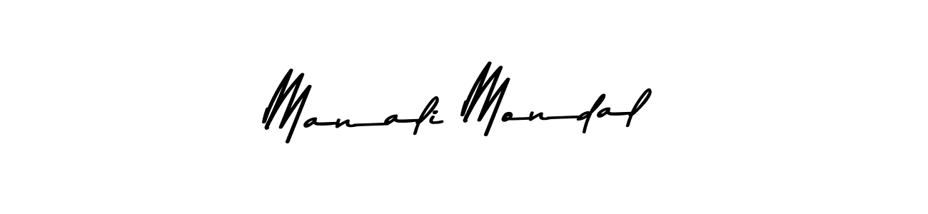 Create a beautiful signature design for name Manali Mondal. With this signature (Asem Kandis PERSONAL USE) fonts, you can make a handwritten signature for free. Manali Mondal signature style 9 images and pictures png