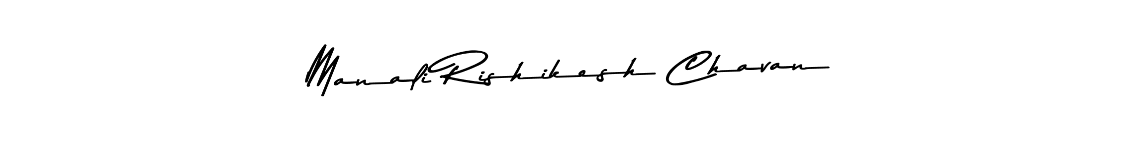 Create a beautiful signature design for name Manali Rishikesh Chavan. With this signature (Asem Kandis PERSONAL USE) fonts, you can make a handwritten signature for free. Manali Rishikesh Chavan signature style 9 images and pictures png