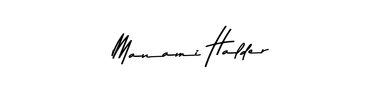 Use a signature maker to create a handwritten signature online. With this signature software, you can design (Asem Kandis PERSONAL USE) your own signature for name Manami Halder. Manami Halder signature style 9 images and pictures png