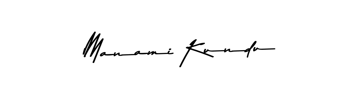 Design your own signature with our free online signature maker. With this signature software, you can create a handwritten (Asem Kandis PERSONAL USE) signature for name Manami Kundu. Manami Kundu signature style 9 images and pictures png