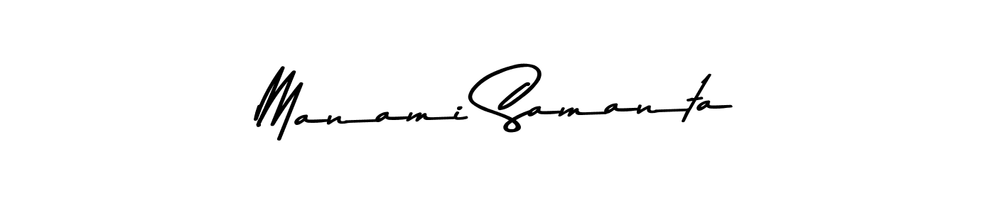 Asem Kandis PERSONAL USE is a professional signature style that is perfect for those who want to add a touch of class to their signature. It is also a great choice for those who want to make their signature more unique. Get Manami Samanta name to fancy signature for free. Manami Samanta signature style 9 images and pictures png