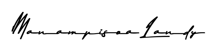 Master the art of signing with Manampisoa Landy written in fluent Asem Kandis PERSONAL USE script. A great template to practice and refine your handwriting. Manampisoa Landy signature style 9 images and pictures png
