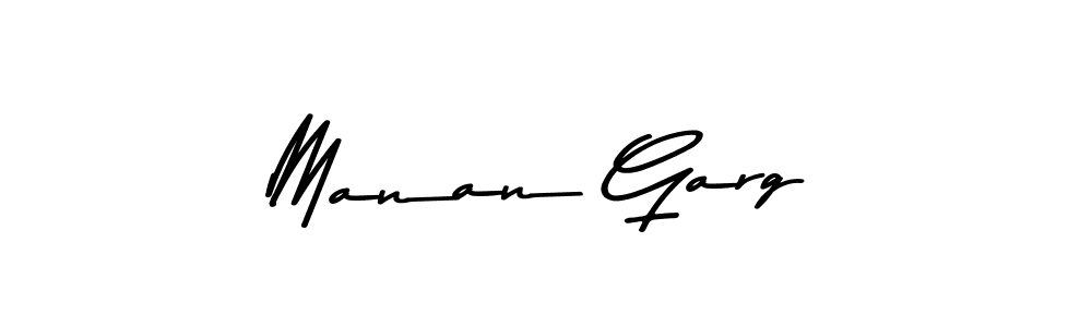 Create a beautiful signature design for name Manan Garg. With this signature (Asem Kandis PERSONAL USE) fonts, you can make a handwritten signature for free. Manan Garg signature style 9 images and pictures png