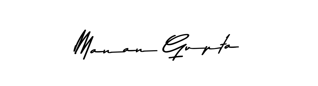 Create a beautiful signature design for name Manan Gupta. With this signature (Asem Kandis PERSONAL USE) fonts, you can make a handwritten signature for free. Manan Gupta signature style 9 images and pictures png