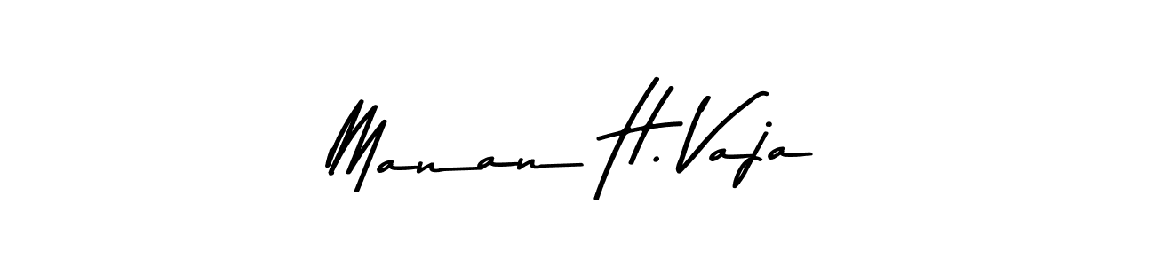 Also we have Manan H. Vaja name is the best signature style. Create professional handwritten signature collection using Asem Kandis PERSONAL USE autograph style. Manan H. Vaja signature style 9 images and pictures png