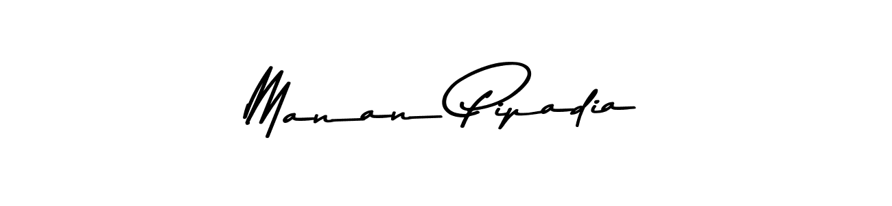 Also we have Manan Pipadia name is the best signature style. Create professional handwritten signature collection using Asem Kandis PERSONAL USE autograph style. Manan Pipadia signature style 9 images and pictures png