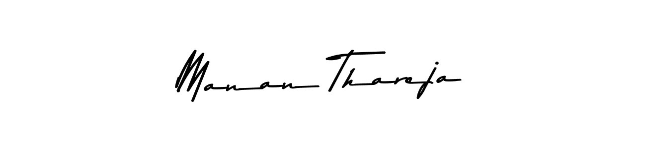 How to make Manan Thareja name signature. Use Asem Kandis PERSONAL USE style for creating short signs online. This is the latest handwritten sign. Manan Thareja signature style 9 images and pictures png