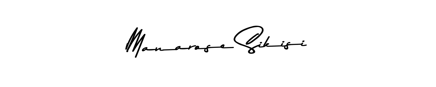 Design your own signature with our free online signature maker. With this signature software, you can create a handwritten (Asem Kandis PERSONAL USE) signature for name Manarose Sikisi. Manarose Sikisi signature style 9 images and pictures png