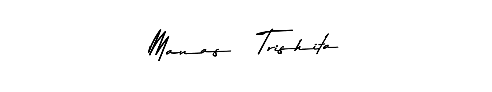 Use a signature maker to create a handwritten signature online. With this signature software, you can design (Asem Kandis PERSONAL USE) your own signature for name Manas   Trishita. Manas   Trishita signature style 9 images and pictures png