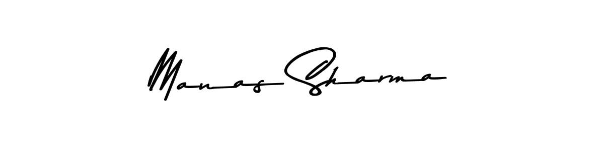 Create a beautiful signature design for name Manas Sharma. With this signature (Asem Kandis PERSONAL USE) fonts, you can make a handwritten signature for free. Manas Sharma signature style 9 images and pictures png