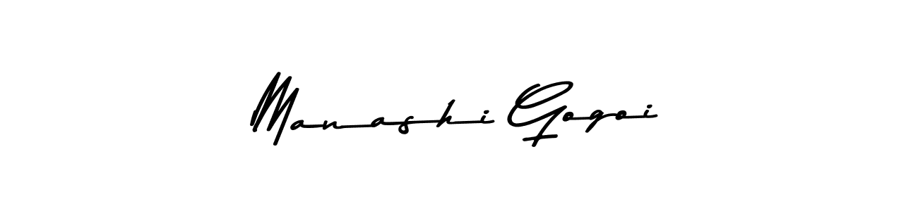 Make a beautiful signature design for name Manashi Gogoi. With this signature (Asem Kandis PERSONAL USE) style, you can create a handwritten signature for free. Manashi Gogoi signature style 9 images and pictures png